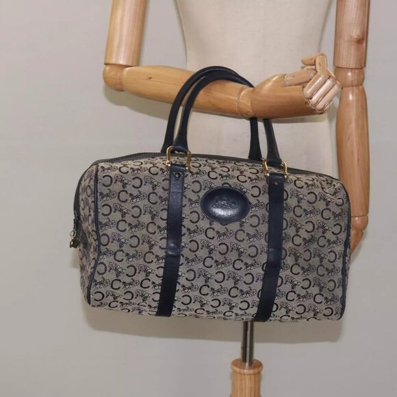 CELINE C Macadam Hand Bag Canvas Navy Auth bs23203 - Picture 15 of 16